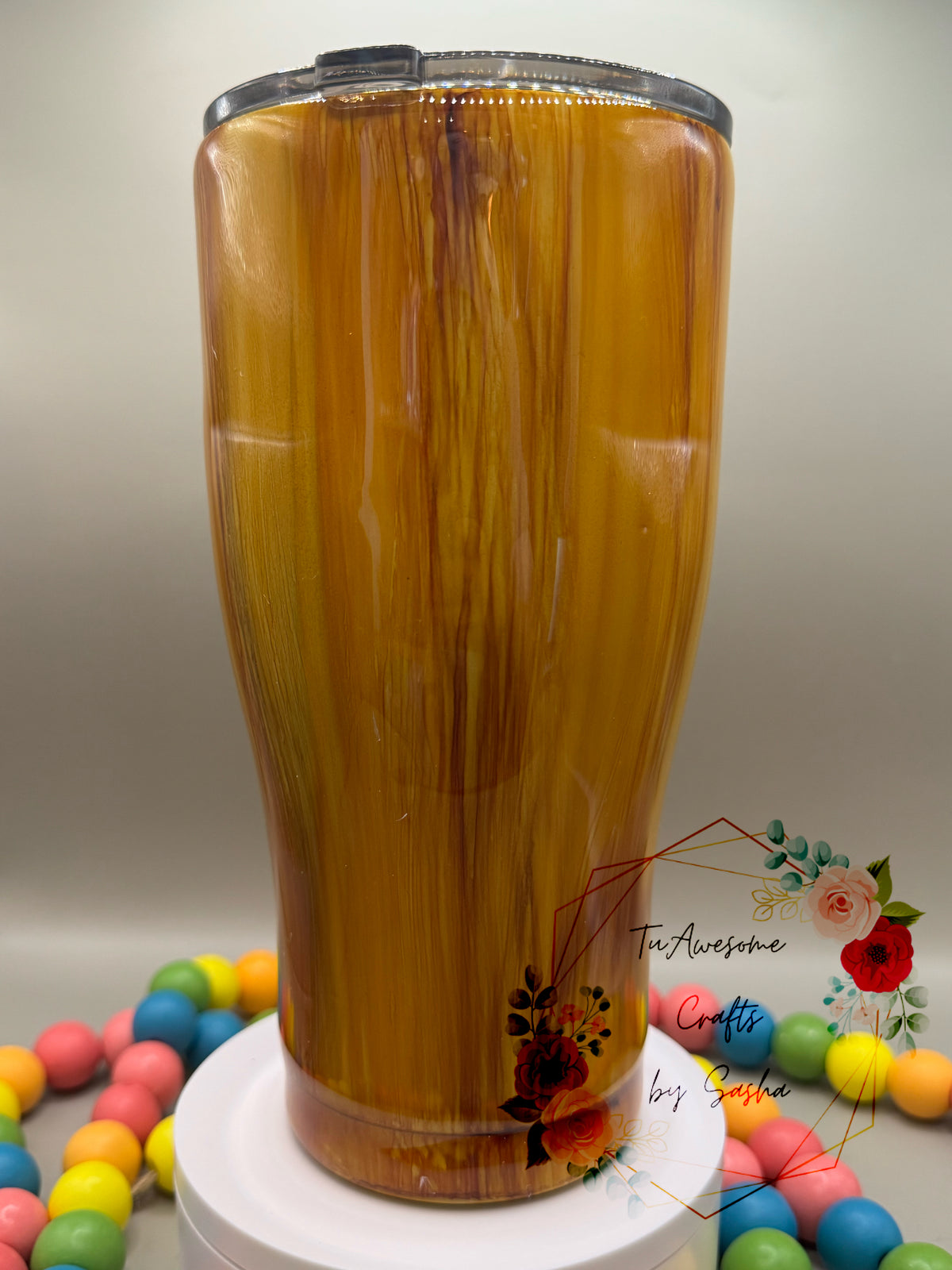 Light Woodgrain 30oz Modern Curve Tumbler