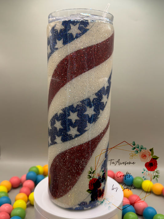 Patriotic Swirl 20oz tumbler